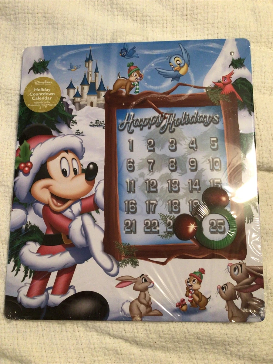 Disney Park Christmas Holiday Countdown Magnetic Advent Calendar Mickey NIP  | eBay