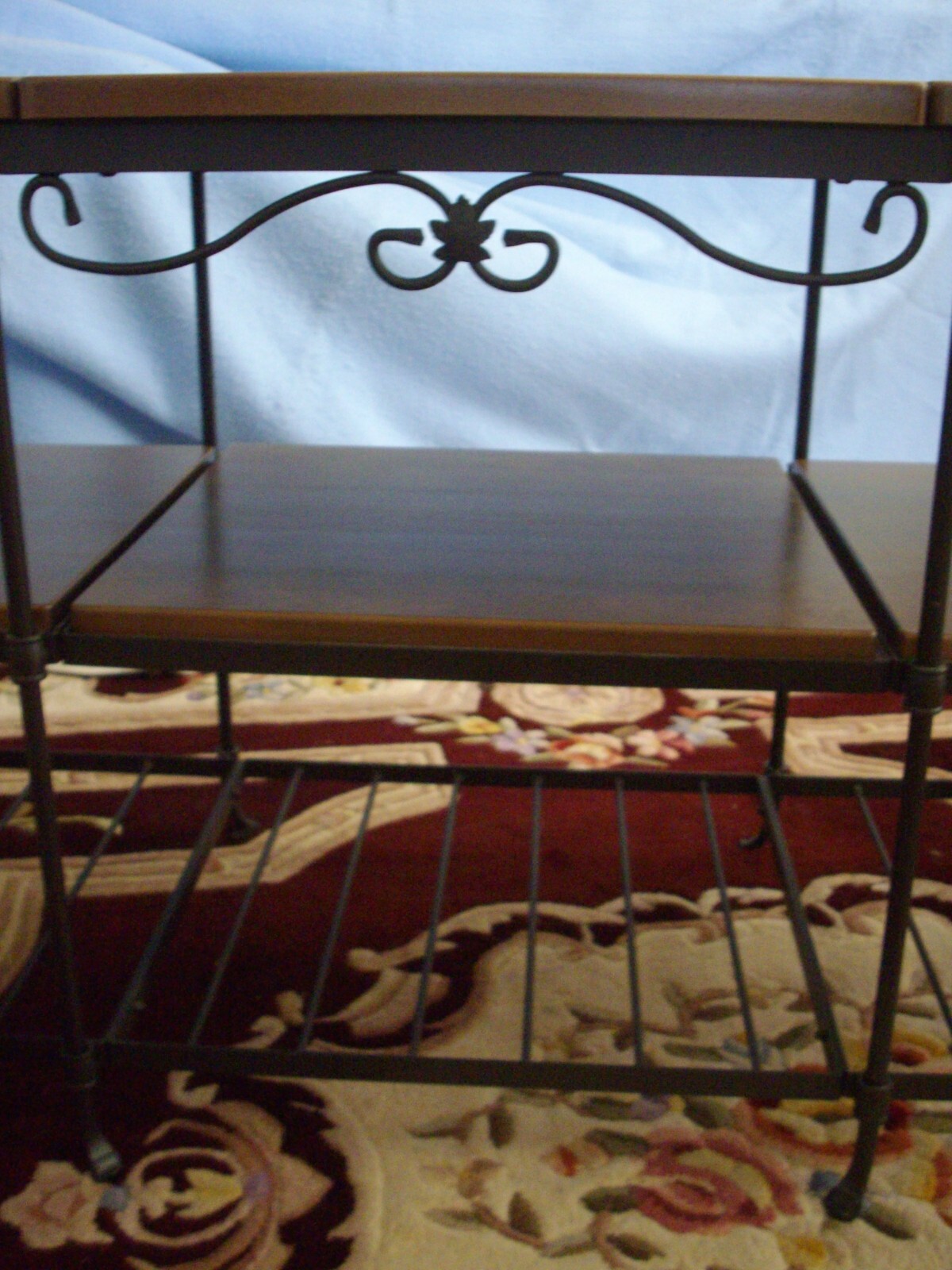 Longaberger Wrought Iron TV Stand + 8 Baskets, Lids, Protectors in Rich Brown eBay