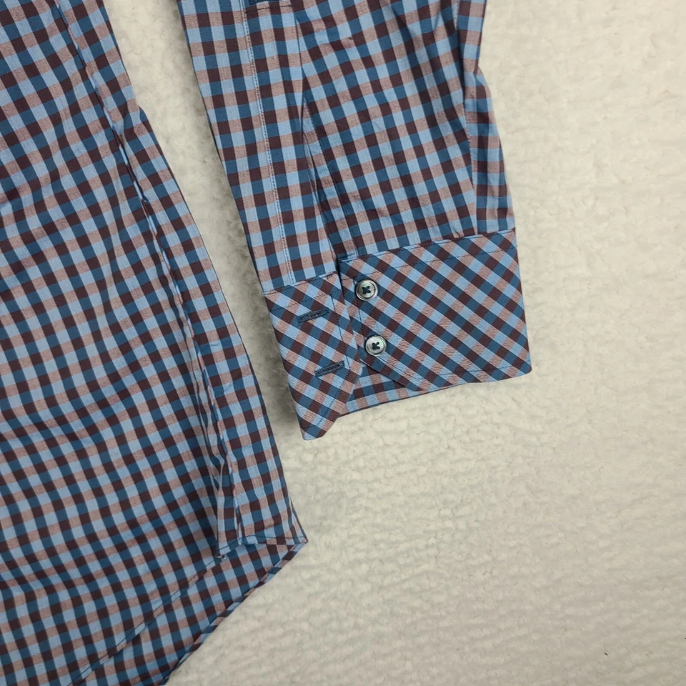 Camisa Zachary Prell Para Hombres XL Multicolor Cuadros Guinga Vestido Abotonado EC Foto 2 de 4