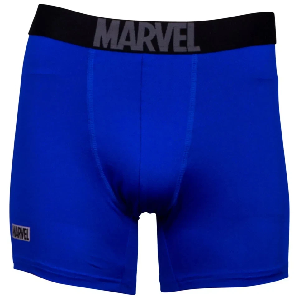 Cuecas boxer Capitão América Performance malha Marvel Avengers escudo azul vermelho G - Imagem 4 de 4