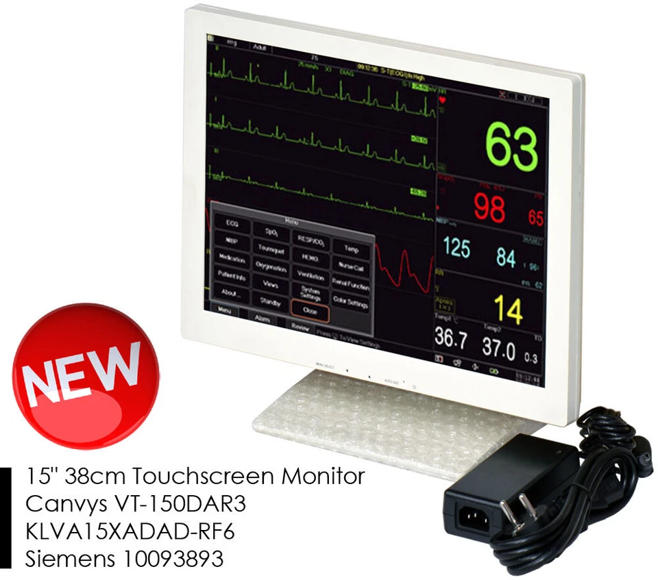 15" 38cm TOUCHSCREEN MONITOR CANVYS VT-150DAR3 SIEMENS INDUSTRIEQUALITÄT NEW NEU - Bild 3 von 4