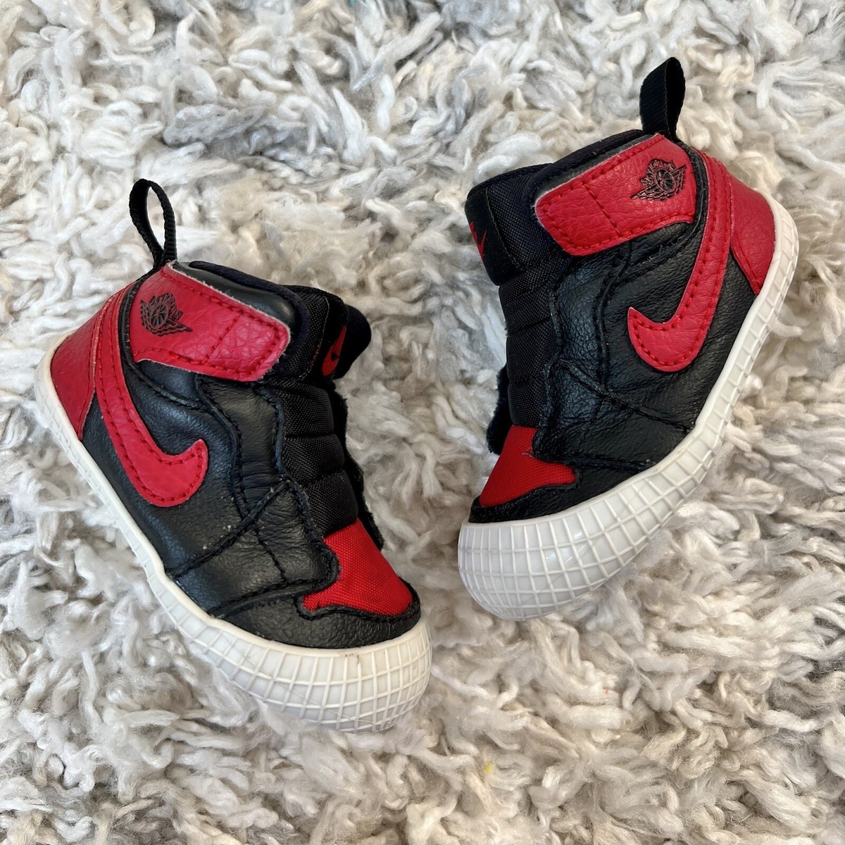 Nike Air Jordan 1 Bootie CB 'Banned' Size 3C Black/Varsity Red