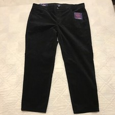 Chaps Fit Shape Sculpt Black Velvet pants size 20W/20t/42 nwt