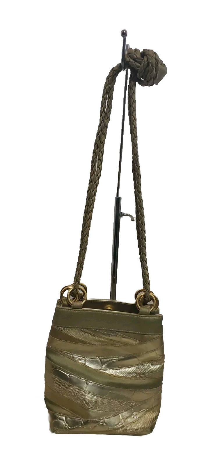 TIANNI Vintage Gold Animal Print Crossbody Bag