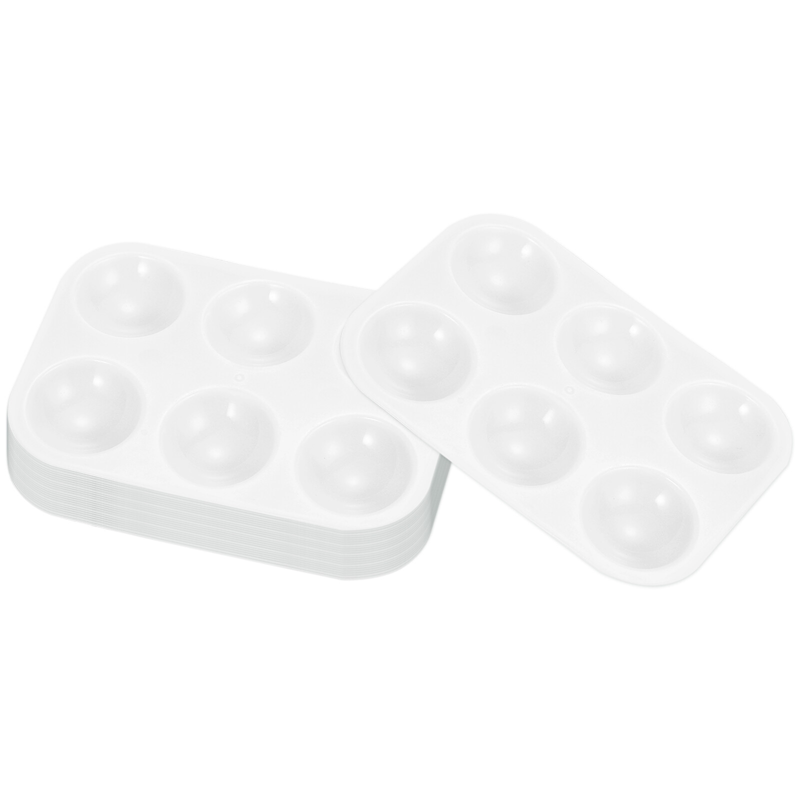 6 Wanne Farbschale Palette 24Stk Rechteckig Plastik Malerei Palette Halter