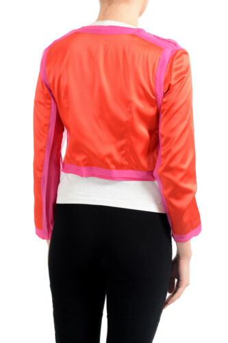 Gianfranco Ferre Women's Multi-Color Silk Buttoneless Blazer Jacket US L IT 44 - Picture 2 of 5
