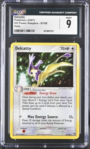 CGC 9 DELCATTY 8 EX POWER KEEPERS HOLO POKEMON MINT