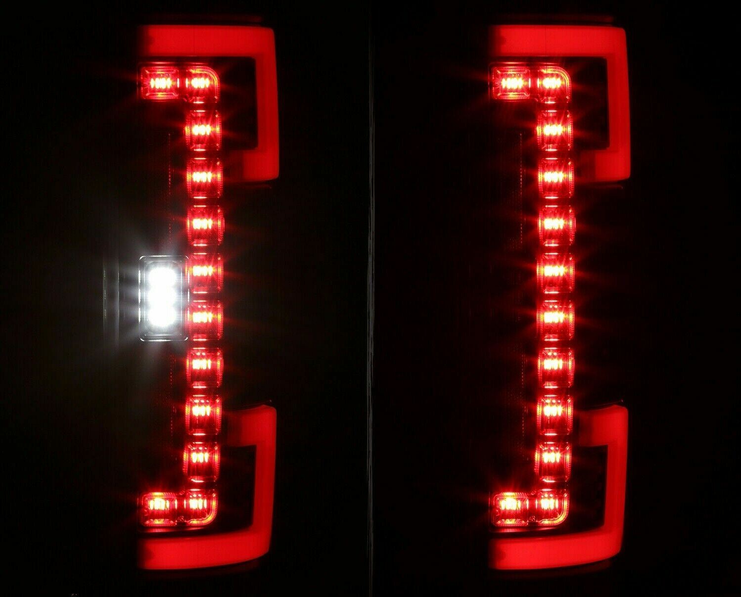 17-18 Ford F250 F350 LED Tail Lights W/ Blind Spot System BLIS LED ...