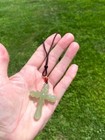 Certified Burmese Natural Jade Jadeite Green Cross   Handcrafted Pendant — photo 7
