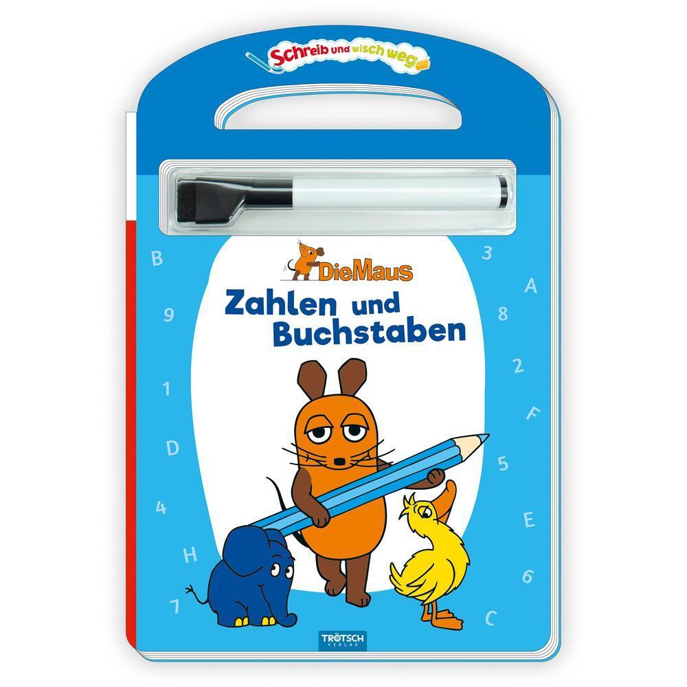 Thumbnail - Trötsch Die Maus Schreib Und Wisch Weg Pappenbuch Zahlen Und