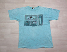 Vintage 1990's Hawaii T Shirt L Palm Trees Volcano Maui Kauai Kona Adult Art