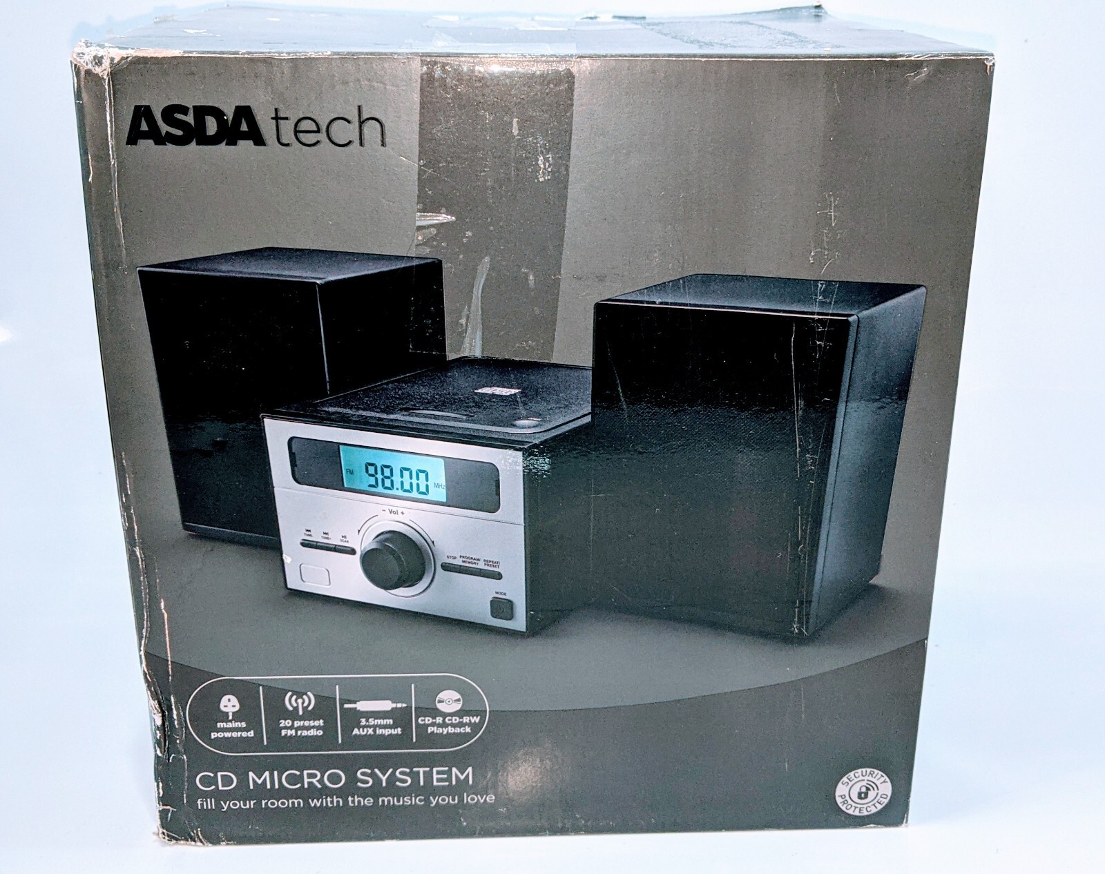 ASDA Micro HiFi System With CD player And FM Radio eBay