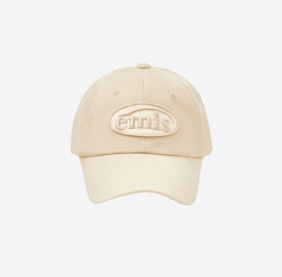 Emis Tone On Tone Wappen Ball Cap, Beige (100% South Korea Authentic)