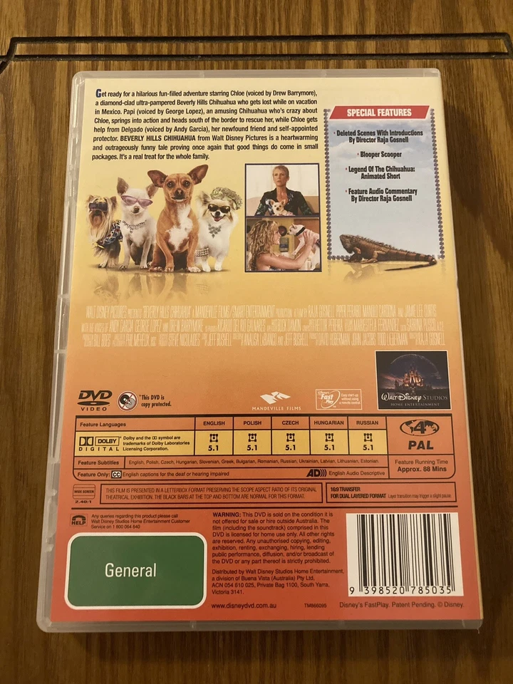 Beverly Hills Chihuahua (DVD, 2008) *NEW* R4 PAL *FREE POST* Disney Kids Film - image 3 of 3