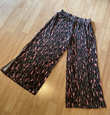 G by Giuliana Gray Orange Knit Harem Lounge Pants, Size SP.  PT1