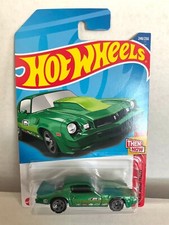 Hot Wheels 1981 Camaro - 2022 Muscle Mania 248 - Green Gray 5 Spoke Wheels