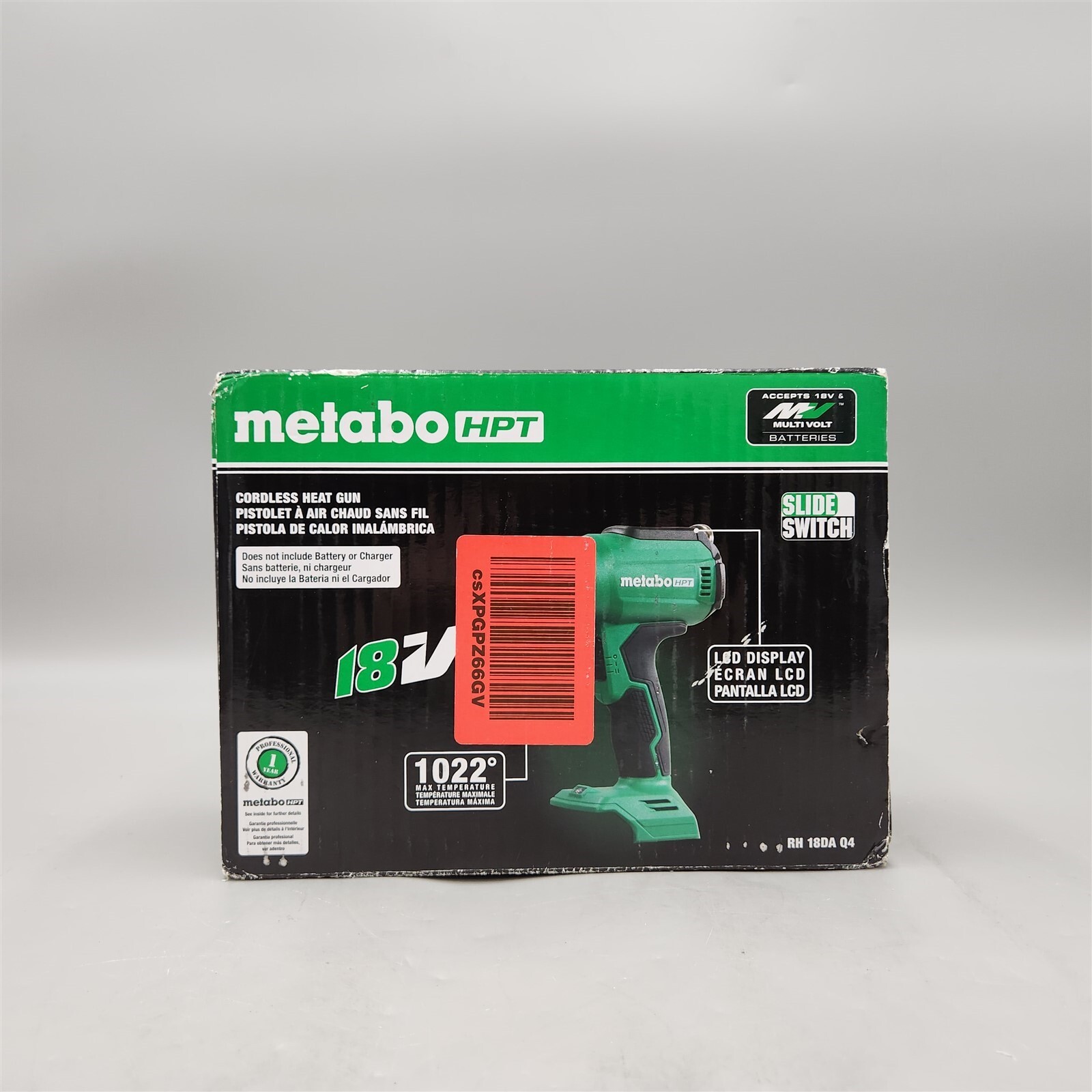 Metabo HPT 18V MultiVolt Cordless Heat Gun Tool Only LCD Display