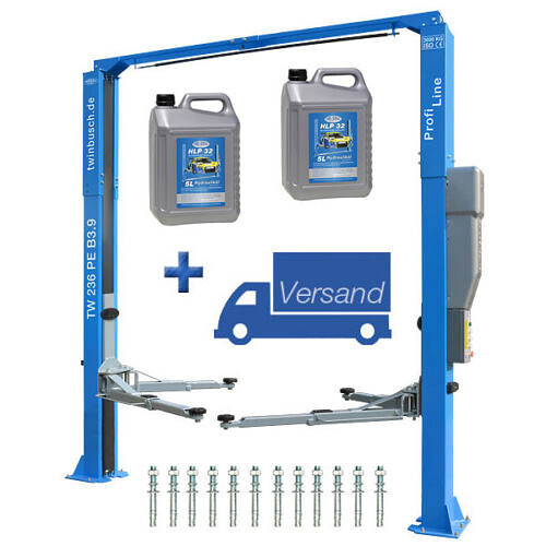 Twin Busch ® NEUE 2 Säulen Kfz Hebebühne barrierefrei 3600kg inkl. Öl u ...