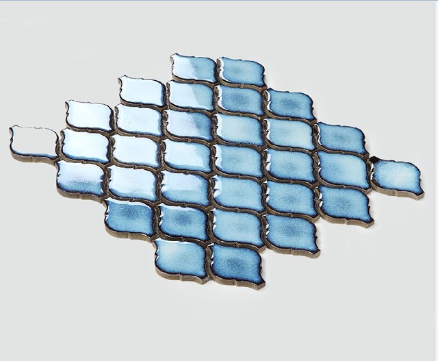 Hot 11PCS blue lantern ceramic mosaic tile kitchen bathroom fireplace
