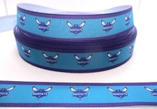 Charlotte Hornets Basketball 7/8" Grosgrain Ribbon YOUR CHOICE 5/10 Yard NBA