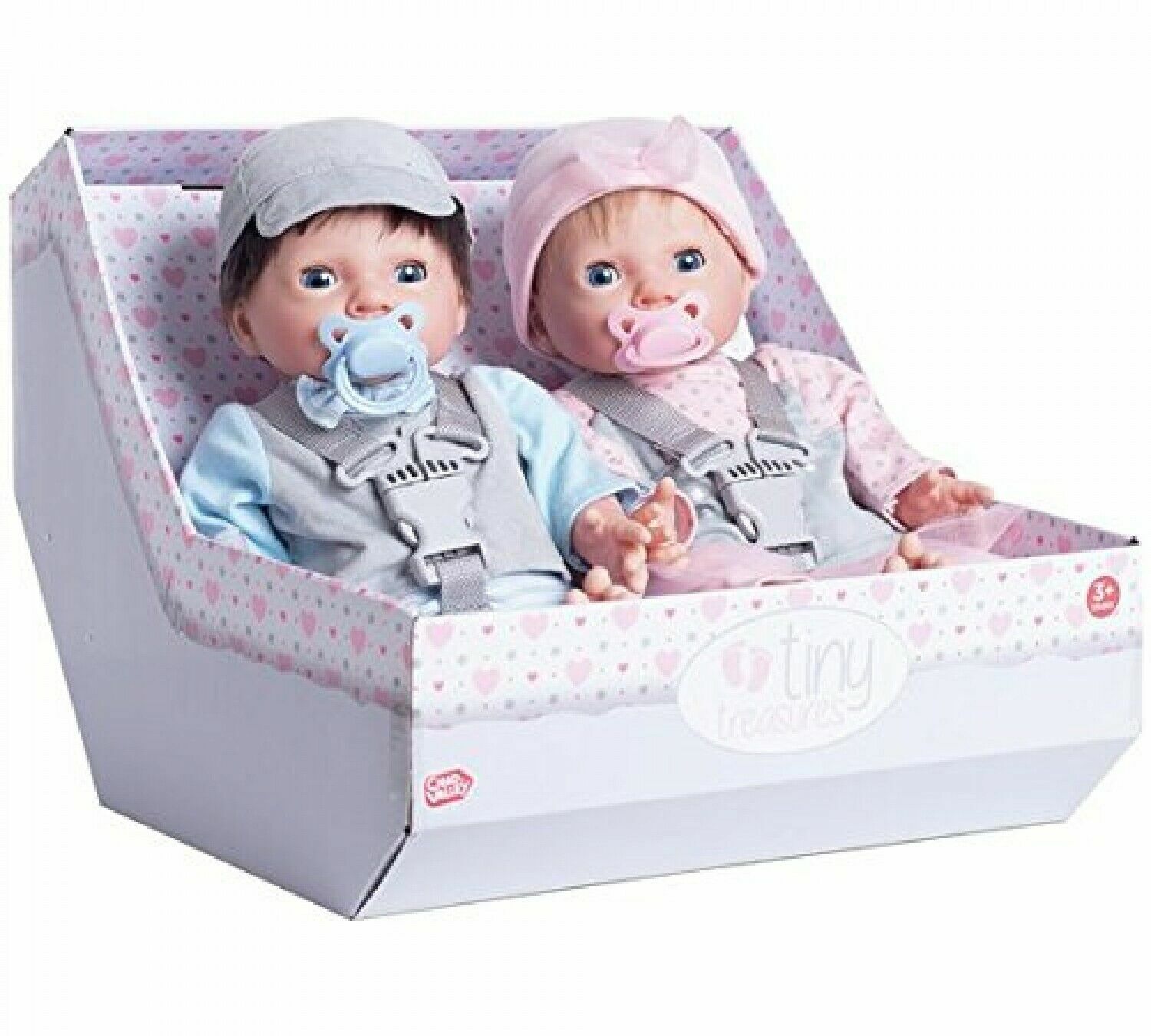 chad valley tiny treasures twin babies bumper set