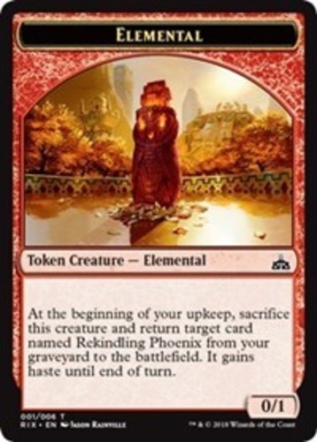 Elemental Token (001) Light Play, English Magic the Gathering MTG Rivals of Ixal - Picture 1 of 1
