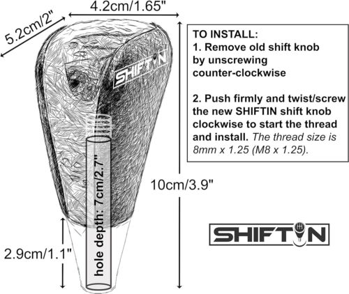 Medium Walnut Gear Shift Knob for Toyota Camry Rav4 Corolla Lexus GS LS IS RX - Picture 8 of 8