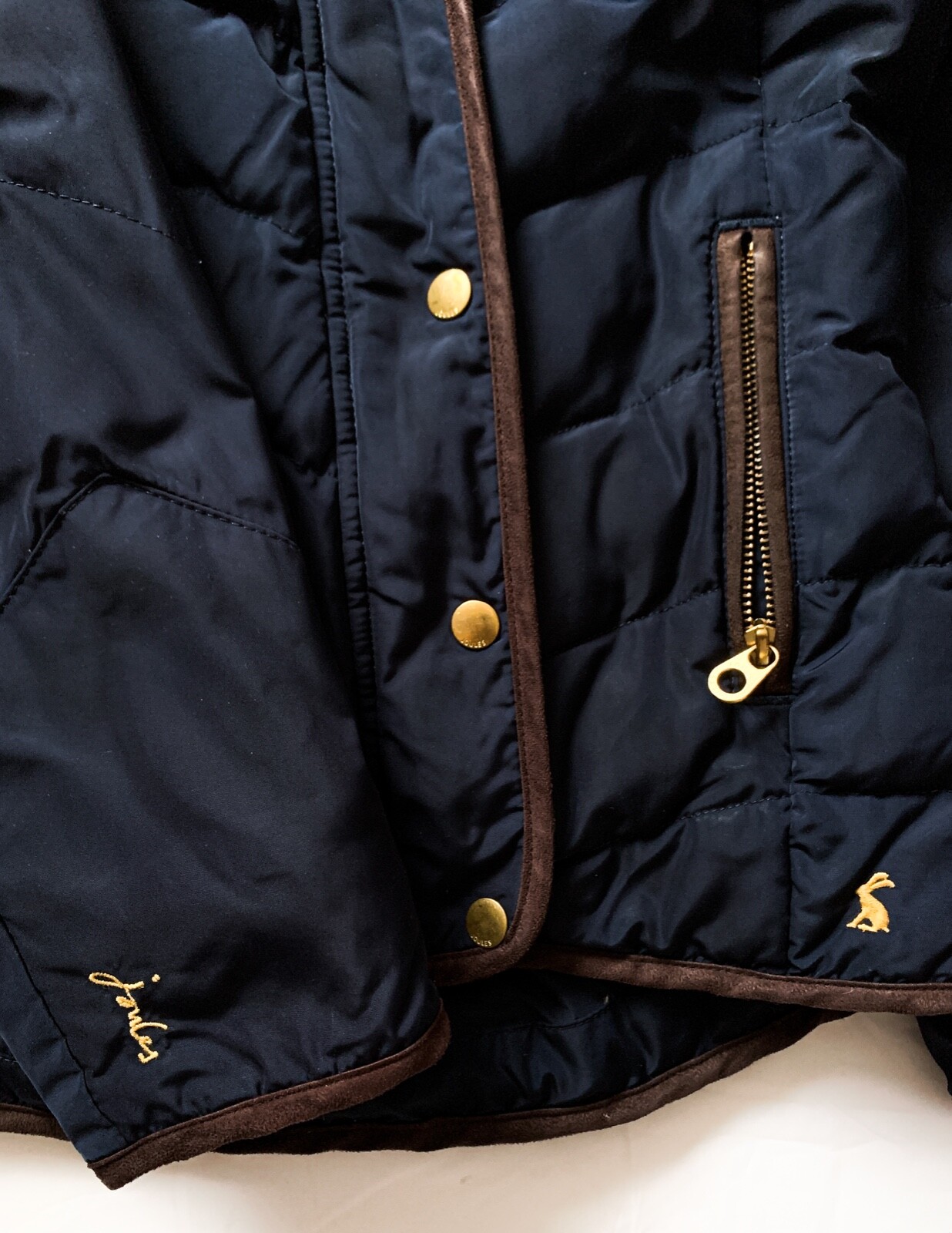 Joules Puffer Down Jacket Navy Blue 