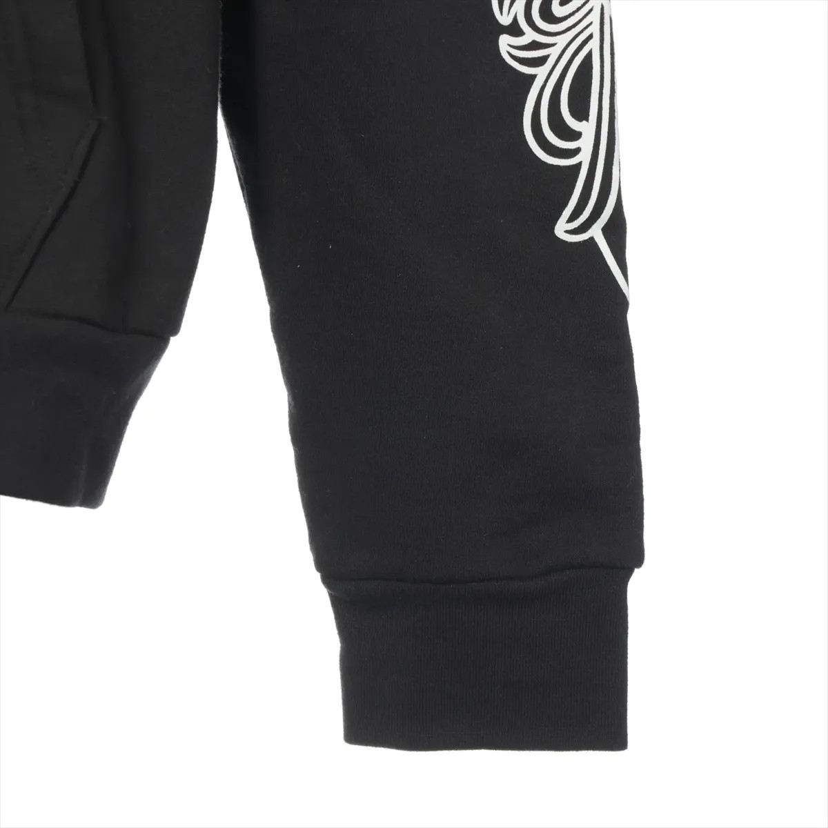Chrome Hearts Horse Shoe Hoodie Cotton size M Black floral cloth sleeve thumbnail 3