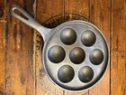 Vintage Griswold No 32 (962) Cast Iron Aebleskiver Danish Cake Pan