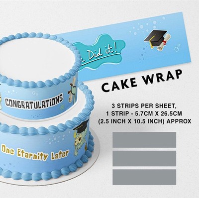 You Did it One Eternity Pattern Strip Edible Cake Topper Decoration Edible Image
