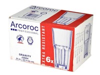 Packung 6 Becher Aus GehäRtetem Granity Glas 31 Cl Transparent Arc