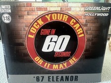 New 1/18 Geenlight 1967 Mustang Eleanor Gone in 60 Seconds Hollywood 