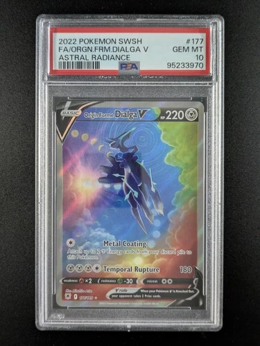 2022 Pokemon Astral Radiance ORIGIN FORME DIALGA V Ultra Rare 177/189 PSA 10