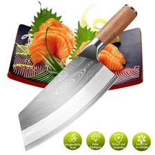 US Chef's Knife Stainless Steel Japanese Cleaver Chopping Slicing Kitchen Knife