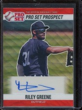 2021 Leaf Pro 1990 Base Auto Red Wave Riley Greene #PS0-RG1