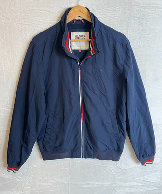 Tommy Hilfiger Jeansjacke Herren Large Navy Reißverschluss leichter Freizeitmantel