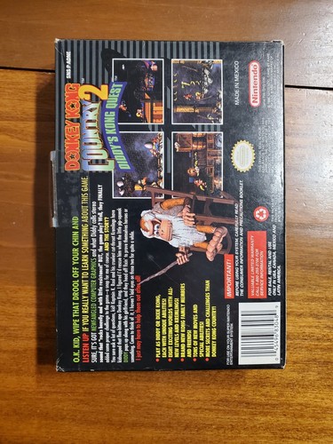 Donkey Kong Country 2: Diddy’s Quest (SNES, 1994) Authentic Complete CIB **READ - Picture 3 of 9
