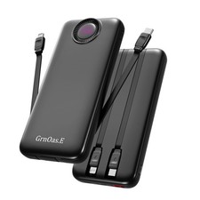 Portable Charger 10000mAh 22.5W Fast Power Bank with Built in 2 Cables 4 Outputs