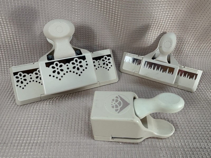 208 - Set of 3 Three Martha Stewart Crafts Deep Edge Tools Punches