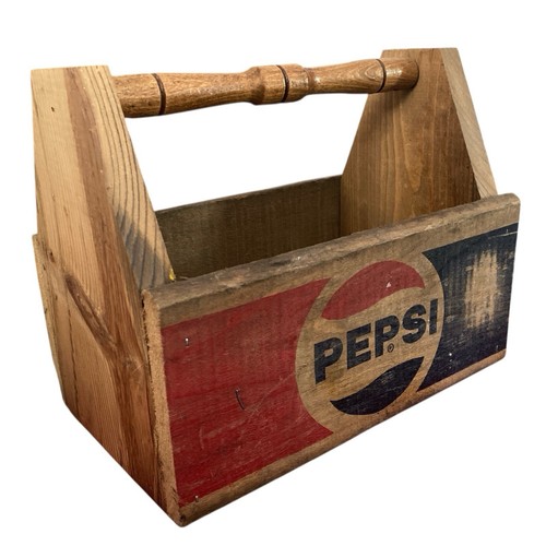 Vintage Handmade Pepsi Wood Crate Toolbox Wooden Decor - Picture 3 of 6