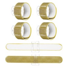 6 Pcs Corsage Wristlet Band, Elastic Wrist Corsage Bracelets Bands, Gold