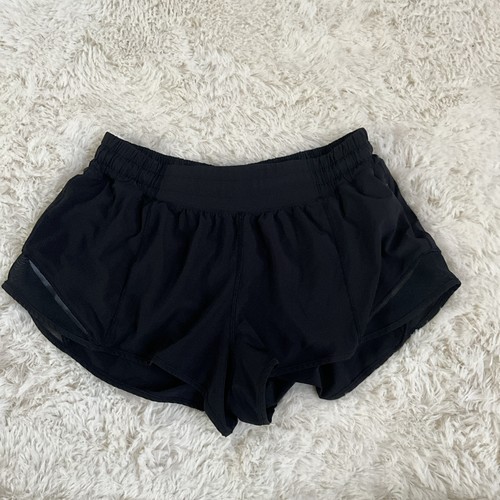 Lululemon Hotty Hot Shorts Women’s Size 8 Black 2” Inseam Running Athletic EUC
