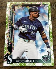 2025 Topps Holiday - Julio Rodriguez #H186 Holiday Green Plaid
