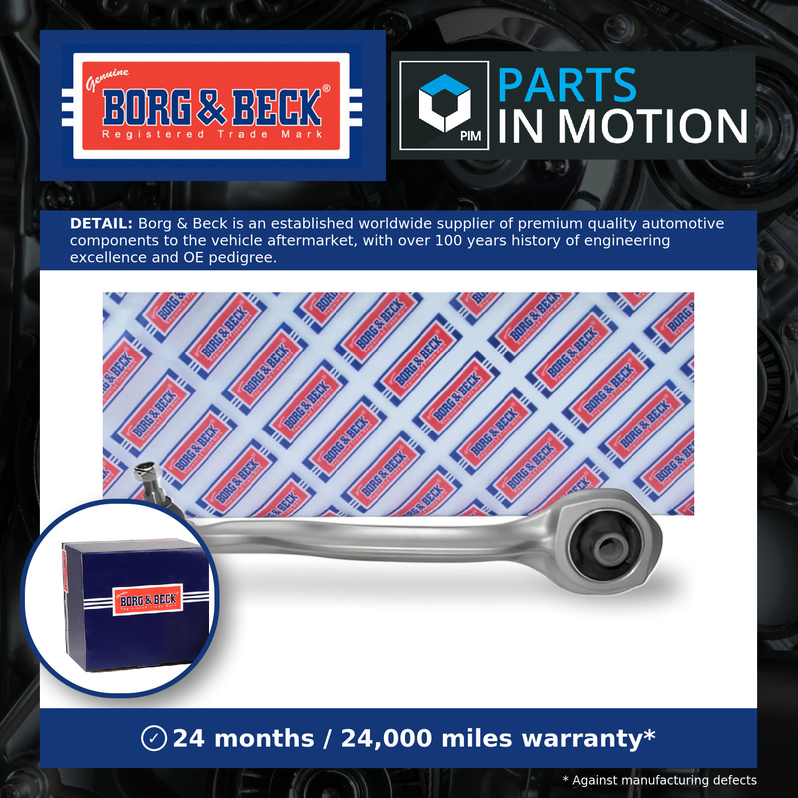 Wishbone / Suspension Arm BCA6632 Borg & Beck Track Control 2213306311S1 Quality