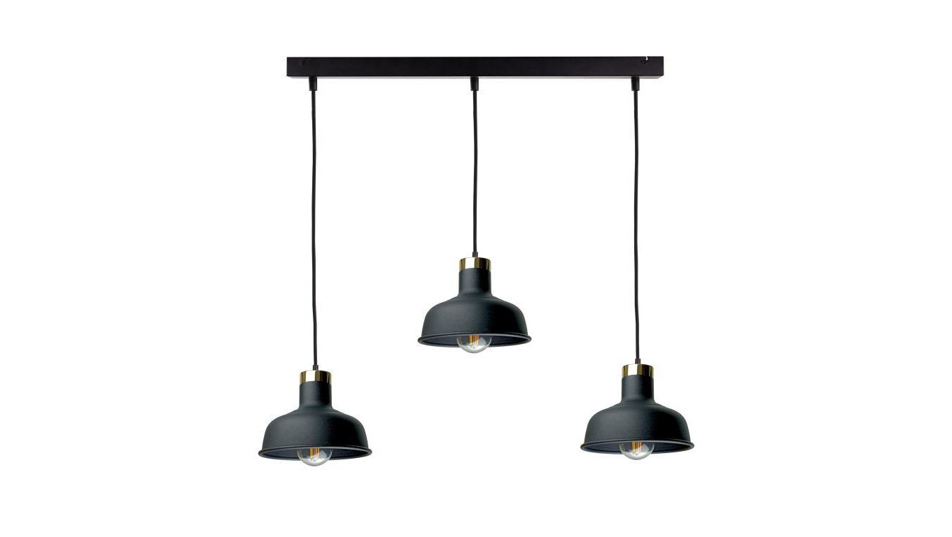 Pendant Light Modern 3xE27 Lift Black 2589