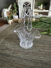 Vintage Duncan And Miller Pressed Glass Basket