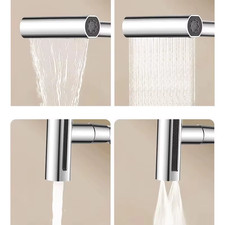 Waterfall Kitchen Faucet Stainless Steel 360  Rotating Waterfall Flow Spray Head