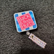 Funny ID Nurse RN Retractable Badge Reels/ ID Holder Back and Body Hurts
