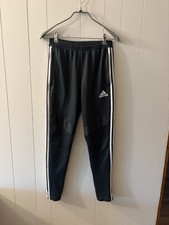 Adidas Women  s Small Dark Grey Track Pants With Zippers Slim Fit Athletic V5